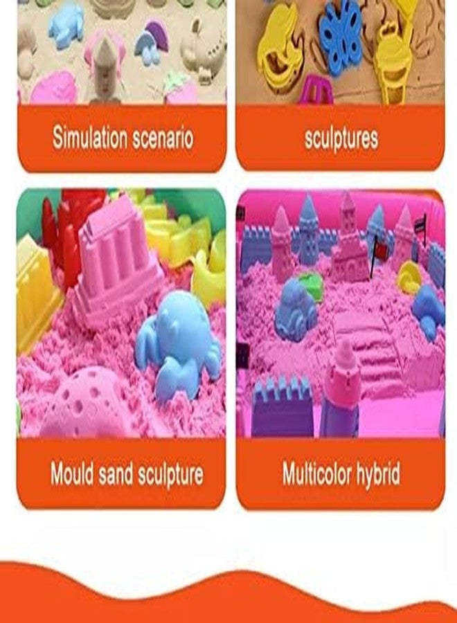 Firstly Traders Play Sand for Kids Sand Pit Kit with 800g Mouldable Sand,4 Sand Moulds & 3 Sand Tools, Sand Toys for Toddlers Age 3-5 - Image 4